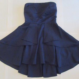 Lucy Paris navy blue strapless skater mini dress (XS)